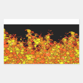 Coole Schwarze Flammen Rechteckiger Aufkleber