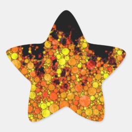 Coole Schwarze Flammen Stern-Aufkleber