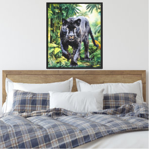 Coole schwarze Pantherliebhaber Leinwanddruck