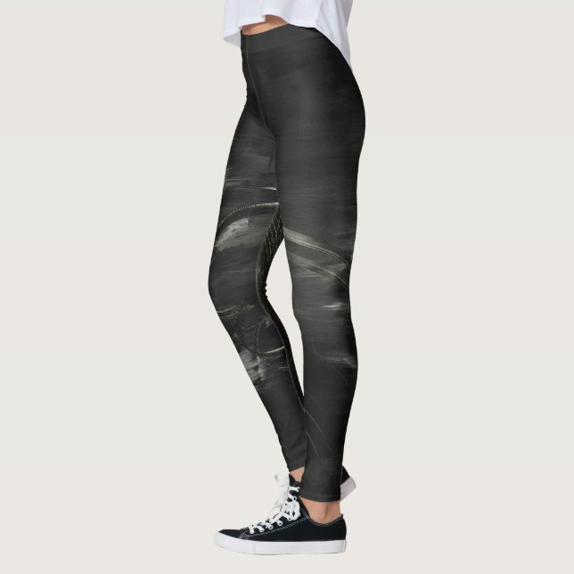 Coole schwarze und silberne Leggings - hallo (Links)