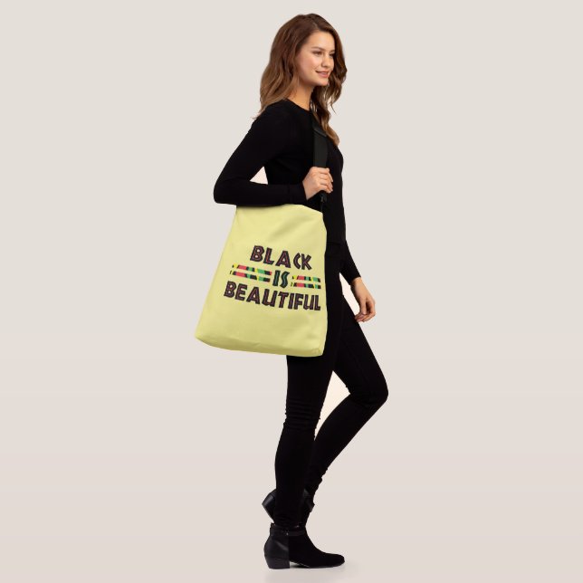 Coole schwarze Zitate, Redewendungen, schwarz Tragetaschen Mit Langen Trägern (Am Model)