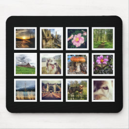 Coole Schwarzweiss-Instagram Foto-Collage Mousepad