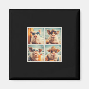 Coole Schweine mit Sonnenbrille Bauernhof Tier Url Magnet