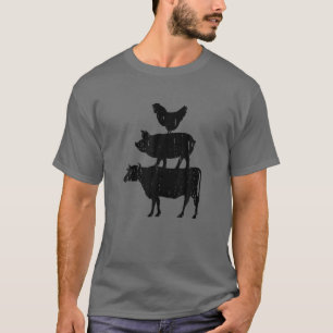 Coole Schweinekühe, die auf dem Hof und auf dem Ho T-Shirt