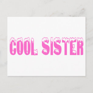 Coole Schwester (rosa) Postkarte