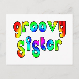 Coole Schwestern Weihnachten : Groovy Sister Postkarte