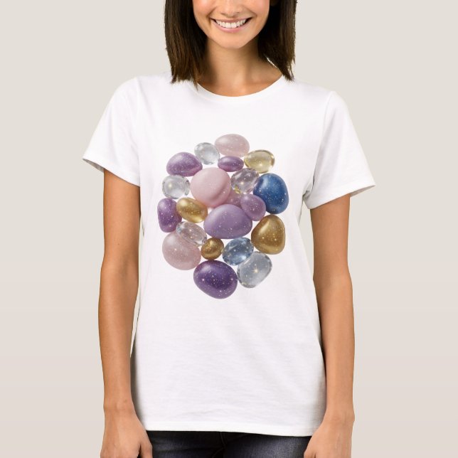 Coole Silber ABSTRACT ART Statement Tee v3 (Vorderseite)