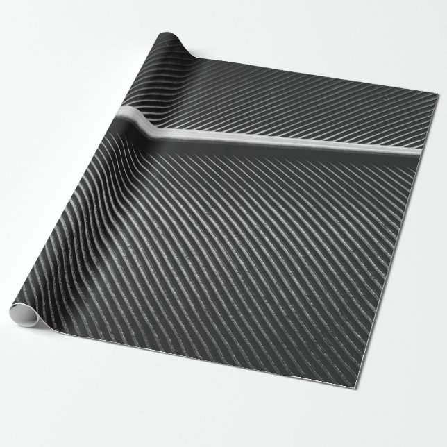 Coole silbergraue, elegante geometrische Linien Geschenkpapier (Ungerollt)