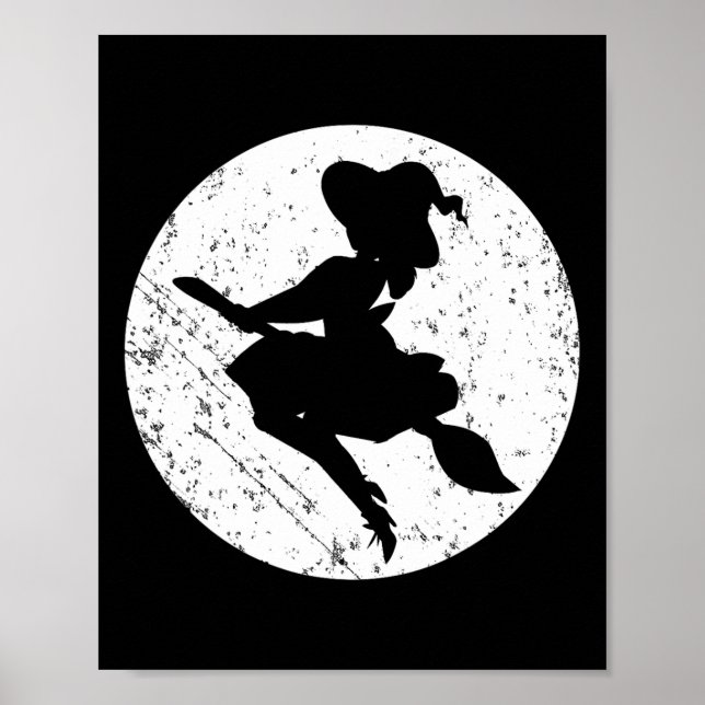 Coole Silhouette Halloween Trick oder Behandlung u Poster (Vorne)