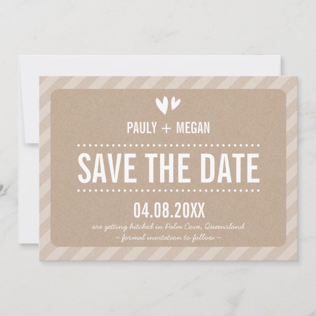 COOLE SIMPLE SAVE THE DATE schlichter Typ (Vorderseite)