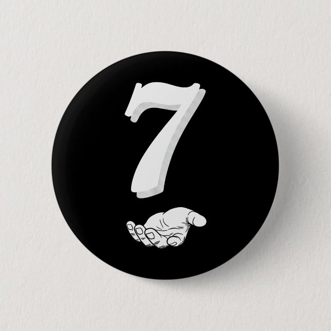 Coole Six Seven 6 7 Meme Gen Alpha Slang Kostüm Ma Button (Vorderseite)