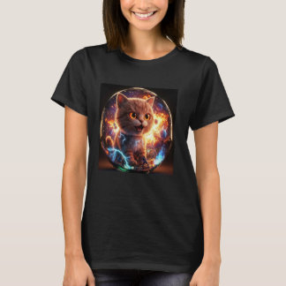 Coole Skateboard-Katzen in Galaxien mit Firestorm T-Shirt