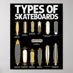 Coole Skateboard-Kunst für Männer Frauen Skateboar Poster