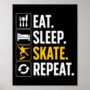 Coole Skateboarding-Kunst für Männer Frauen Skateb Poster