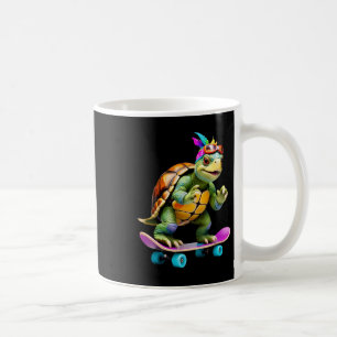 Coole Skateboarding-Schildkröte Cartoon-Tiercharak Kaffeetasse