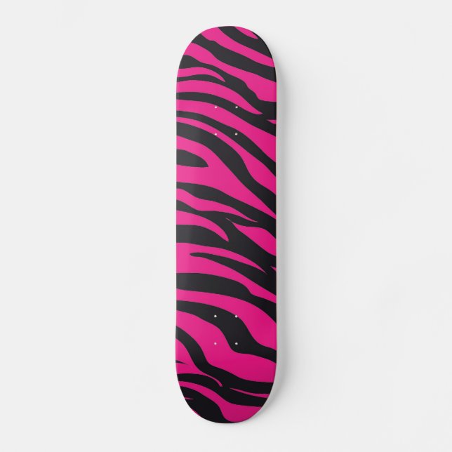 Coole Skateboards für Girls Rosa Zebra Streifen (Vorderseite)