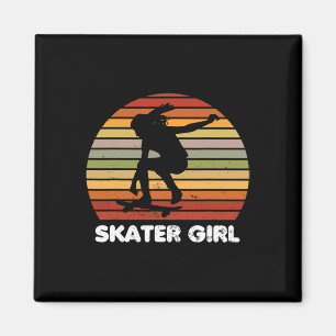 Coole Skater Art Mädchen Skateboarden Skateboard S Magnet