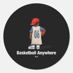 Coole Sketll überall mit einem Sketll Kid Spieler Runder Aufkleber