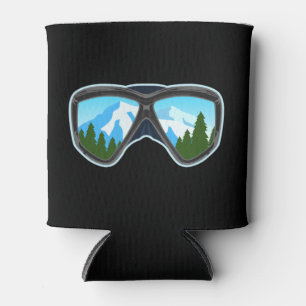Coole Ski-Goggles Ski-Spieler Snowboarden Dosenkühler