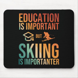 Coole Ski-Kunst für Männer Frauen Kinder Nordische Mousepad