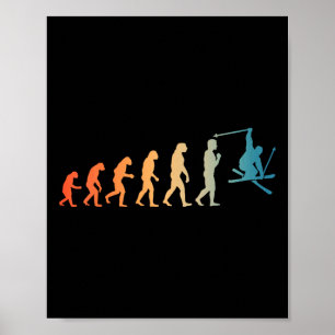 Coole Skifahren Kunst für Männer Frauen Skifahren Poster