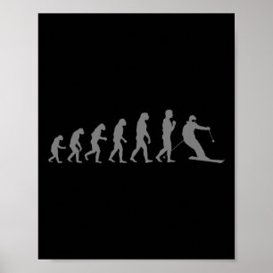 Coole Skikunst für Männer Frauen Skifahren Thema S Poster