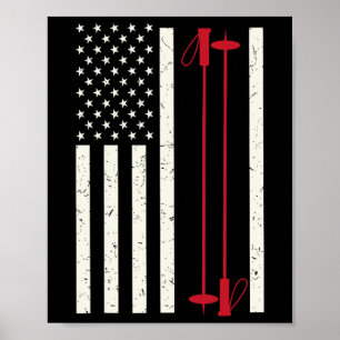 Coole Skikunst für Männer Skifahren Themenski Lo Poster
