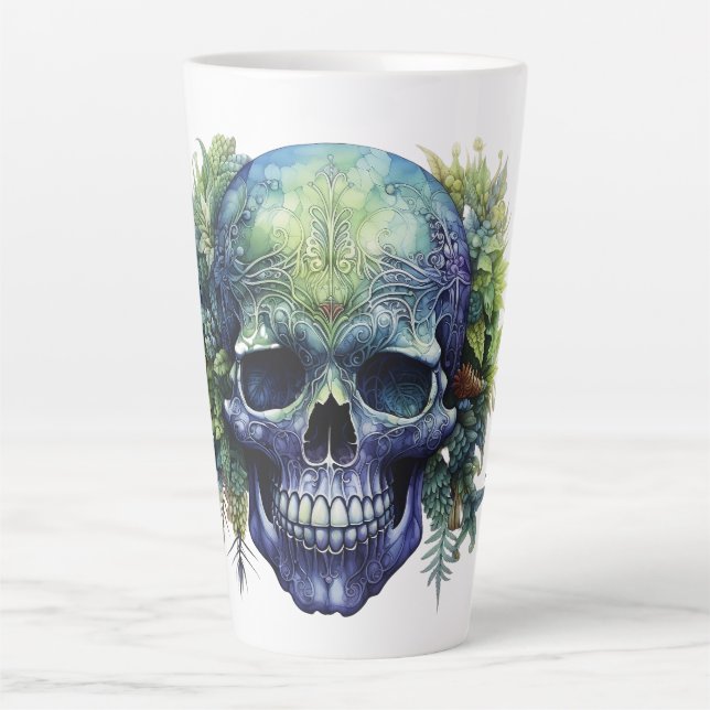 🔥 💀 Coole Skull Latte Tasse 💀 🔥 (Vorderseite)