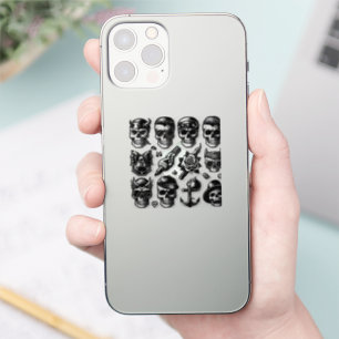 Coole Skulls iPhone Stickers für die Rückseite des Aufkleber
