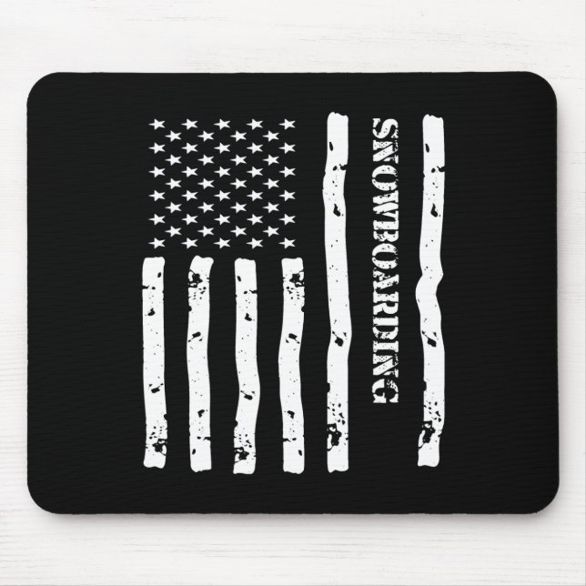 Coole Snowboarden Dinge Stuff Zubehör Usa Fla Mousepad (Vorne)