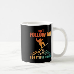 Coole Snowboardkunst für Männer Schneeschuhwandern Kaffeetasse