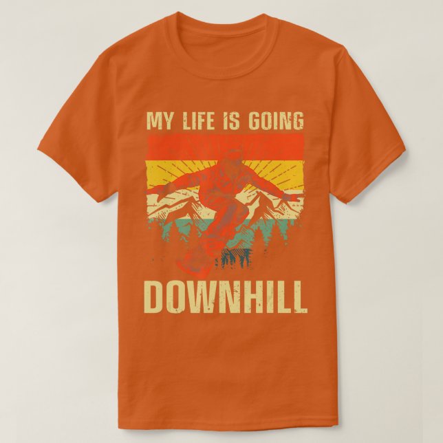 Coole Snowboardkunst für Männer Schneeschuhwandern T-Shirt (Design vorne)