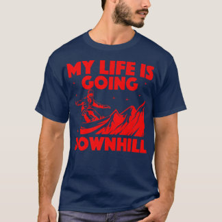 Coole Snowboardkunst für Männer Schneeschuhwandern T-Shirt