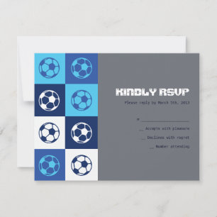 COOLE SOCCER-Bar Bat Mitzvah-Antwortkarte RSVP Karte