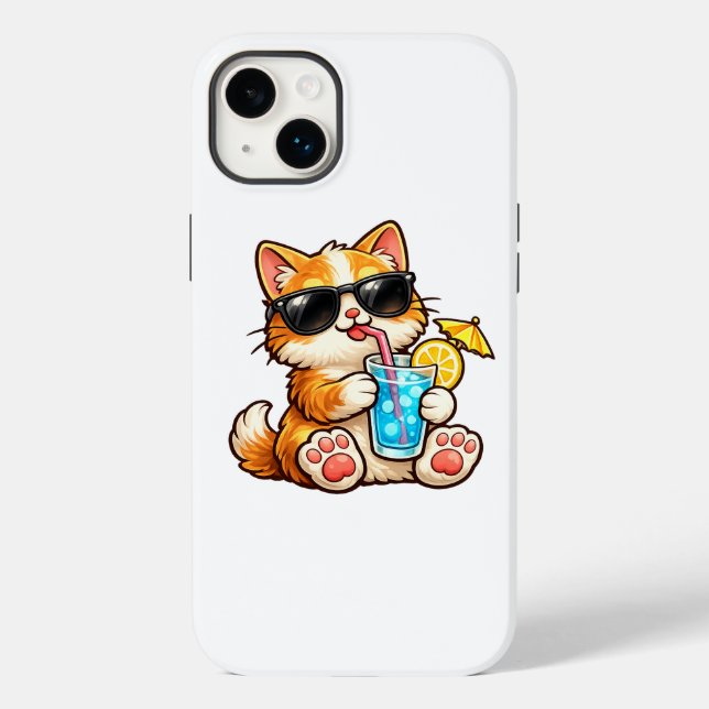 Coole Sommerkatze Case-Mate iPhone 14 Plus Hülle (Rückseite)