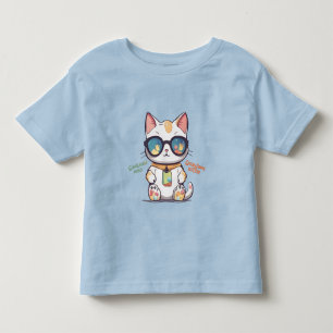Coole Sommerkatze mit Sonnenbrille Kleinkind T-shirt