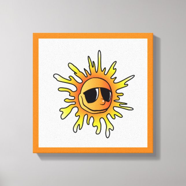 COOLE SOMMERSONNE LEINWANDDRUCK (Vorderseite)