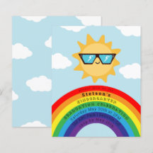 Coole Sonne und Regenbogen Haushalt Kinder Abschlu