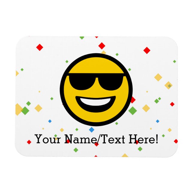 Coole Sonnenbrille Emoji Magnet (Horizontal)