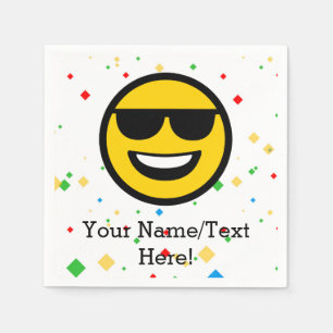 Coole Sonnenbrille Emoji Serviette