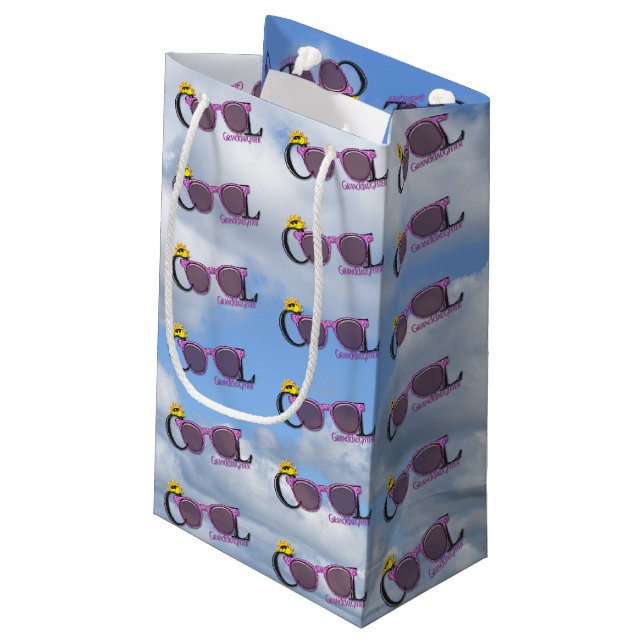 Coole Sonnenbrille für Großtochter Kleine Geschenktüte (Rückseite Schrägansicht)