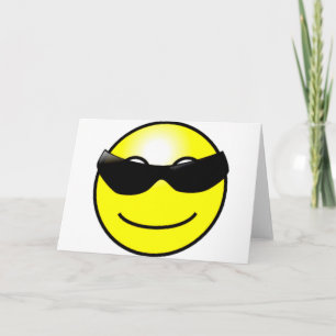 Coole Sonnenbrille Gelbes Gesicht Karte