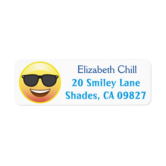 Coole Sonnenbrille Happy Emoji Rücksendeadresse Et (Vorne)