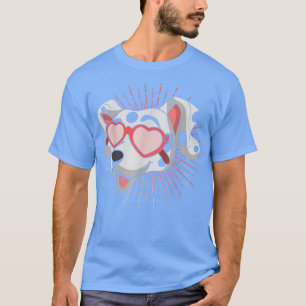 Coole Sonnenbrille Herzchen Hund Lover Tierhundebe T-Shirt