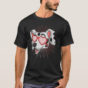 Coole Sonnenbrille Herzchen Hund Tierhundebesitzer T-Shirt