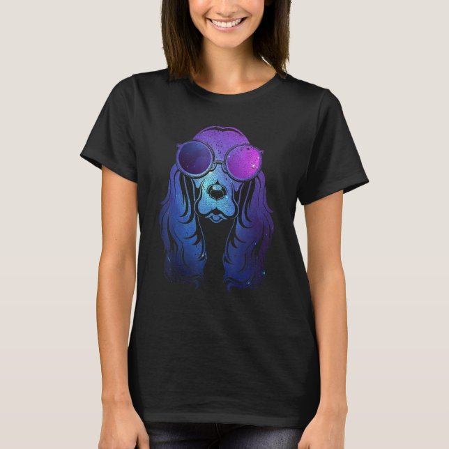 Coole Sonnenbrille Hunde Besitzer Haustier Cocker  T-Shirt (Vorderseite)