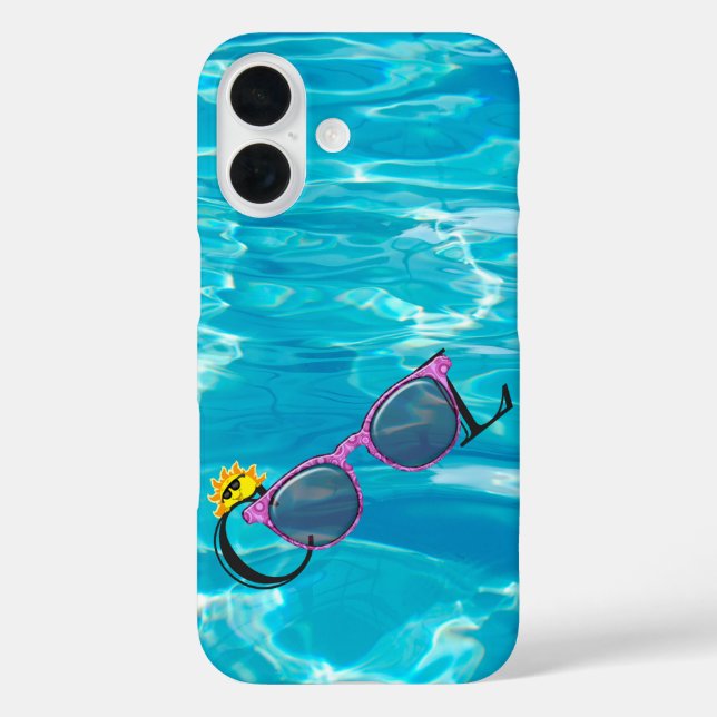 COOLE Sonnenbrille im Wasser iPhone 16 Hülle (Rückseite)