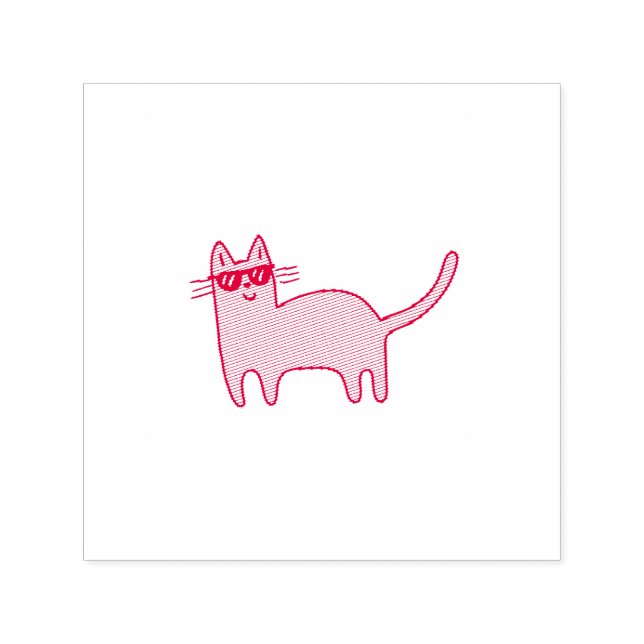 Coole Sonnenbrille Katze Permastempel (Design)