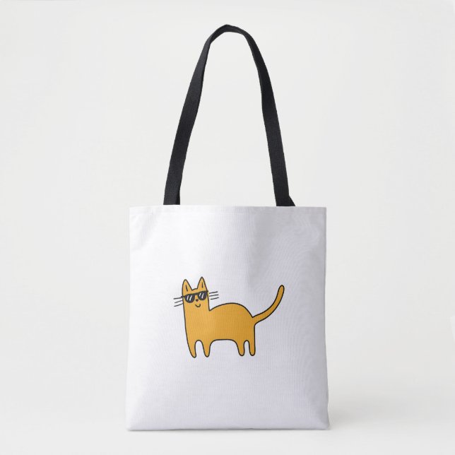 Coole Sonnenbrille Katze Tasche (Vorderseite)