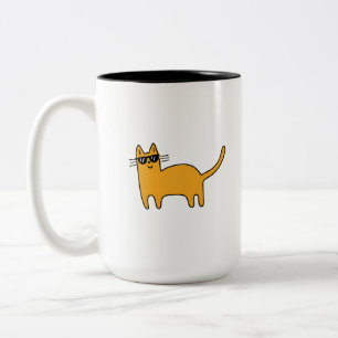 Coole Sonnenbrille Katze Zweifarbige Tasse